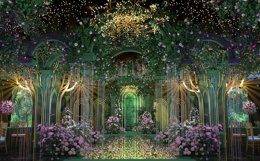 尉犁奇妙森林婚礼堂效果展示